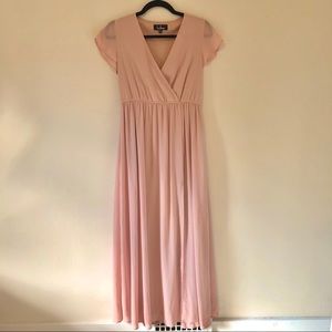 Bridesmaid dress - dusty pink blush maxi dress